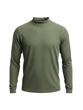 Croft & Barrow Olive Green Mock Neck Long Sleeve Top